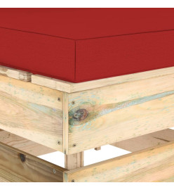 Canapé central sectionnel avec coussins Bois imprégné de vert