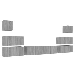 Ensemble de meubles TV 8 pcs Sonoma gris Bois d'ingénierie