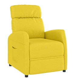 Fauteuil inclinable électrique Jaune clair Tissu