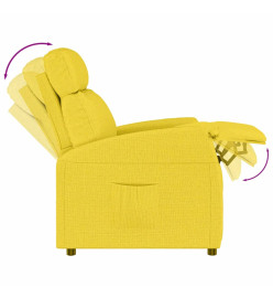 Fauteuil inclinable électrique Jaune clair Tissu