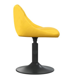 Chaise de salle à manger Jaune moutarde Velours