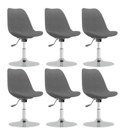 Chaises pivotantes à manger lot de 6 Gris clair Tissu