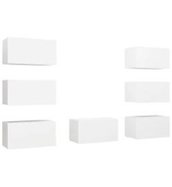 Meubles TV 7 pcs Blanc 30,5x30x60 cm Aggloméré