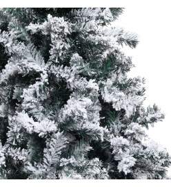 Arbre de Noël artificiel pré-éclairé et boules vert 210 cm PVC