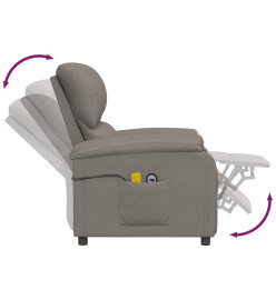 Fauteuil électrique de massage Taupe Tissu