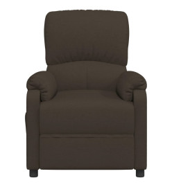 Fauteuil électrique de massage Marron foncé Tissu