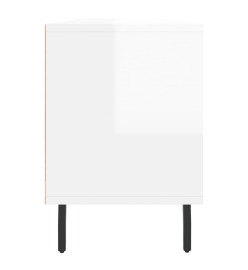 Meuble TV blanc brillant 150x30x44,5 cm bois d'ingénierie