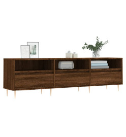 Meuble TV chêne marron 150x30x44,5 cm bois d'ingénierie