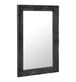 Miroir mural style baroque 50x80 cm noir