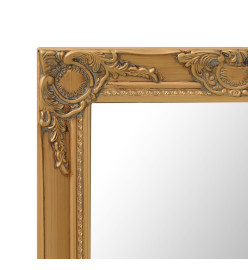 Miroir mural style baroque 50x80 cm Doré