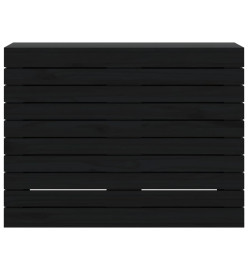 Panier à linge noir 88,5x44x66 cm bois massif de pin