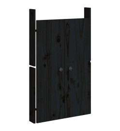 Portes de cuisine d'extérieur noir 50x9x82cm bois de pin massif