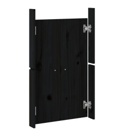 Portes de cuisine d'extérieur noir 50x9x82cm bois de pin massif