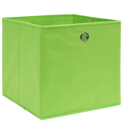 Boîtes de rangement 4 pcs Tissu intissé 28x28x28 cm Vert