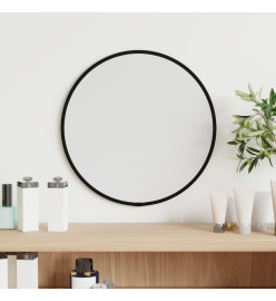 Miroir mural Noir Ø 30 cm Rond