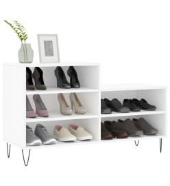 Armoire à chaussures Blanc 102x36x60 cm Bois d'ingénierie