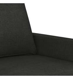 Ensemble de canapés 3 pcs avec coussins Noir Tissu