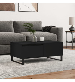 Table basse Noir 90x50x36,5 cm Bois d'ingénierie