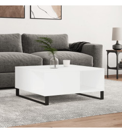 Table basse blanc 80x80x36,5 cm bois d'ingénierie