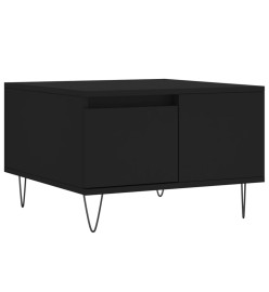 Table basse noir 55x55x36,5 cm bois d'ingénierie