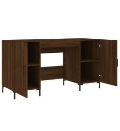 Bureau chêne marron 140x50x75 cm bois d'ingénierie