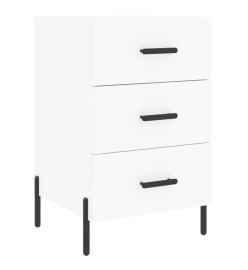 Table de chevet blanc 40x40x66 cm bois d'ingénierie