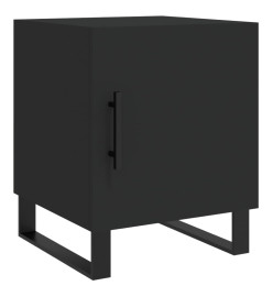 Table de chevet noir 40x40x50 cm bois d’ingénierie