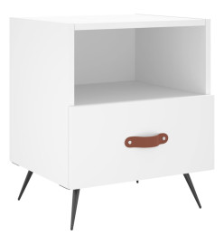 Table de chevet blanc 40x35x47,5 cm bois d’ingénierie