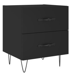 Table de chevet noir 40x35x47,5 cm bois d’ingénierie
