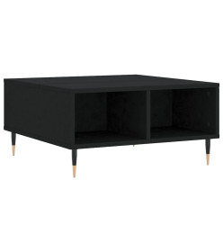Table basse noir 60x60x30 cm bois d'ingénierie
