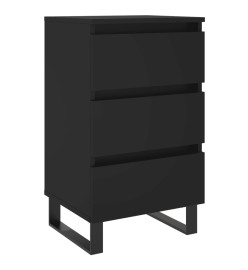 Table de chevet noir 40x35x69 cm bois d’ingénierie