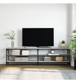 Meuble TV sonoma gris 180x30x50 cm bois d'ingénierie et métal