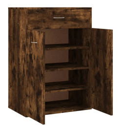 Armoire à chaussures Chêne fumé 60x35x84 cm Bois d'ingénierie