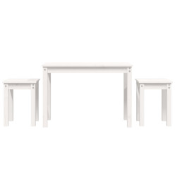 Tables gigognes 3 pcs Blanc Bois de pin massif