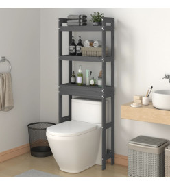 Étagère de toilette Gris 63x26x171 cm Bois de pin massif