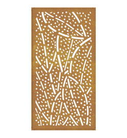 Décoration murale jardin 105x55 cm acier corten design feuille