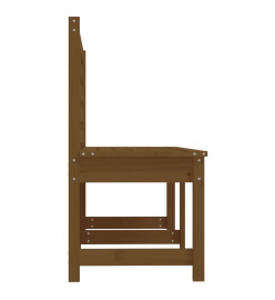 Banc de jardin marron miel 157,5 cm bois de pin massif