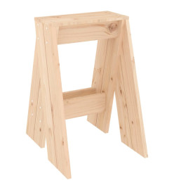 Tabourets lot de 2 40x40x60 cm bois massif de pin