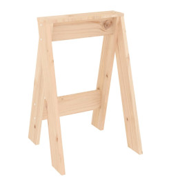 Tabourets lot de 2 40x40x60 cm bois massif de pin