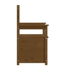 Banc Marron miel 112,5x51,5x96,5 cm Bois de pin massif