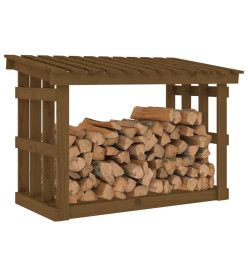 Support de bois de chauffage Marron miel 108x64,5x77cm Bois pin