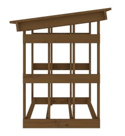 Support de bois de chauffage Marron miel 108x64,5x77cm Bois pin