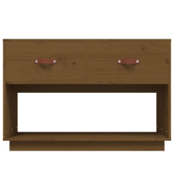 Meuble TV Marron miel 90x40x60 cm Bois de pin massif