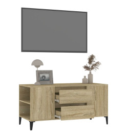 Meuble TV Chêne sonoma 102x44,5x50 cm Bois d'ingénierie