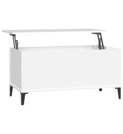 Table basse Blanc 90x44,5x45 cm Bois d'ingénierie