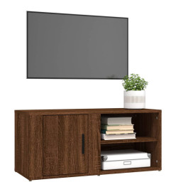 Meuble TV Chêne marron 80x31,5x36 cm Bois d'ingénierie