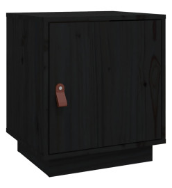 Table de chevet Noir 40x34x45 cm Bois de pin solide