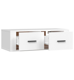 Meuble TV suspendu Blanc 80x36x25 cm Bois d'ingénierie