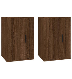 Meubles TV muraux 2 pcs Chêne marron 40x34,5x60 cm