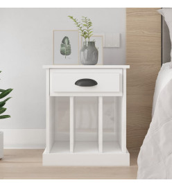 Table de chevet blanc brillant 43x36x50 cm